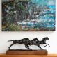 Siobhan Bulfin Bronze race horses sculpture equestrian equine interiors Irish bronze horse