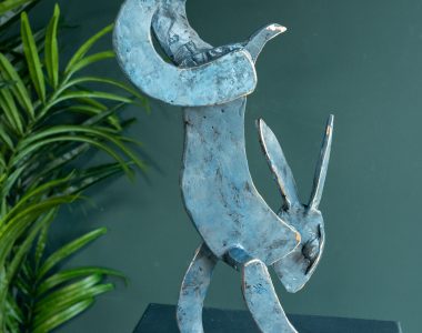Seamus Connolly Irish art sculpture sculptor Ireland bronze hare original art stylised Irish gift contemporary art interiors
