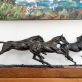 Siobhan Bulfin Bronze race horses sculpture equestrian equine interiors Irish bronze horse