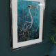 Danny vincent Smith Heron Acrylics Framed Irish Art Painting