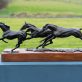 Siobhan Bulfin Bronze race horses sculpture equestrian equine interiors Irish bronze horse