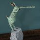 Donnacha Cahill Bronze Inquisitve Hare Series Stone Base Irish art Interiors telescope Kilbaha Gallery