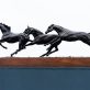 Siobhan Bulfin Bronze race horses sculpture equestrian equine interiors Irish bronze horse