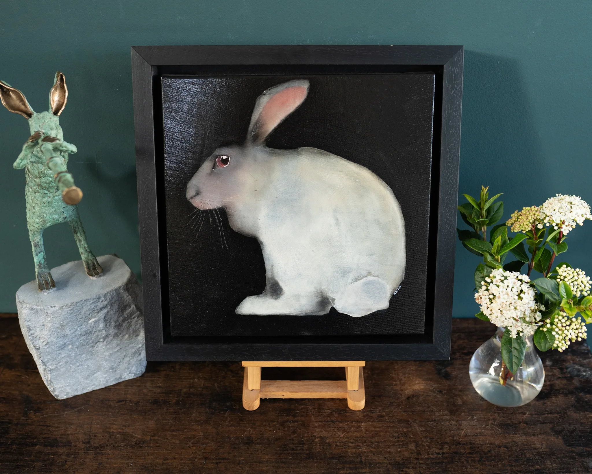 Small White Rabbit by Heidi Wickham for Kilbaha Gallery