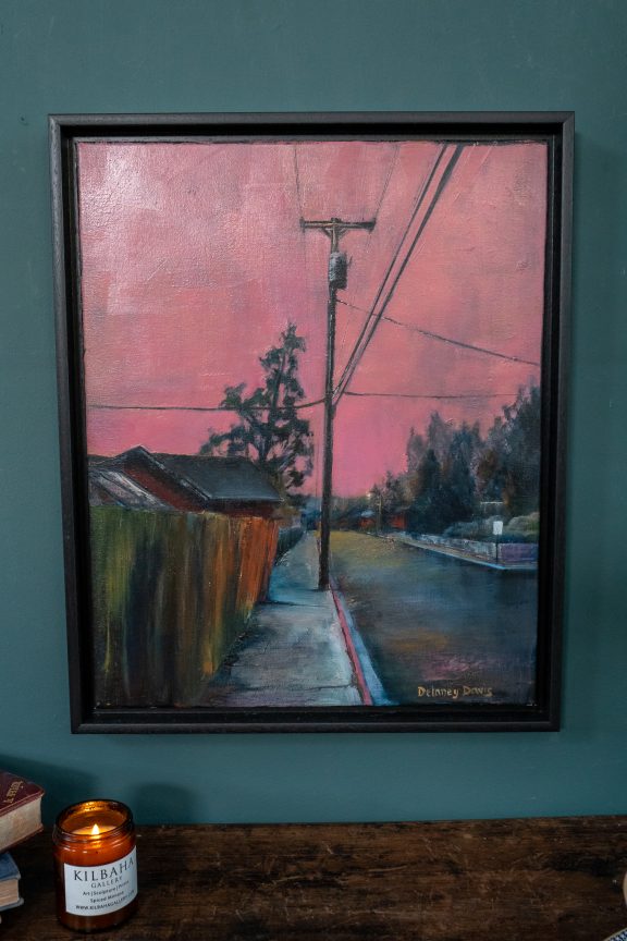 Delaney Davis Pink Sky Irish Art Interiors oil painting original work artist Irish interiors