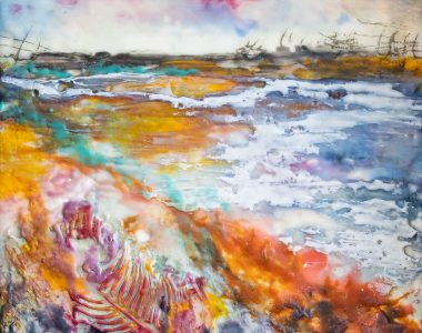 Pauline Dunleavy - oil and wax Kilbaha Gallery Ireland's contemporary art gallery on the WIld Atlantic Way West of Ireland Interiors Original Art Irish gifts design decor