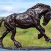 Siobhan Bulfin Bronze Galloping Working Horse large equestrian bronze statue equine statue horses horse racing hri Ireland WAW Kilbaha Gallery