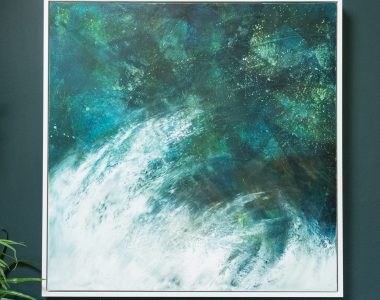 Gillian Murphy oil and cold wax original art Irish art Tempest SURF stormy seas seascape abstract art Irish art Interiors Colour Painting