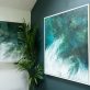 Gillian Murphy oil and cold wax original art Irish art Tempest SURF stormy seas seascape abstract art Irish art Interiors Colour Painting