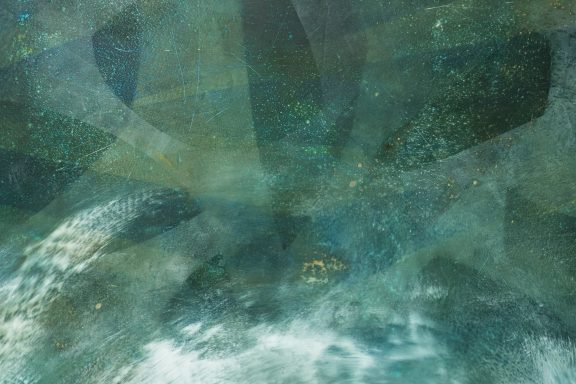 Gillian Murphy oil and cold wax original art Irish art Tempest SURF stormy seas seascape abstract art Irish art Interiors Colour Painting