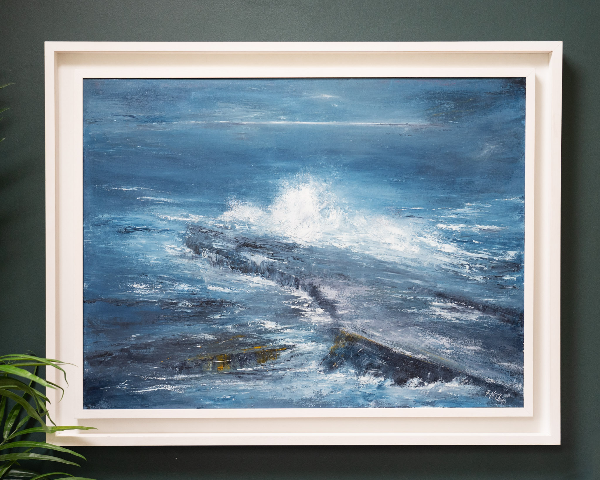 Fiona Ni Chuinn Irish Art Seascape in Oils beautiful Painting Irish art Kilbaha Gallery Irish art and Interiors