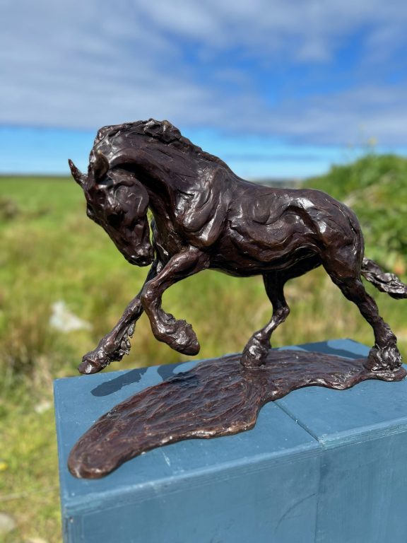 Siobhan Bulfin Working Horse Bronze Statue 5/9 Irish sculptor equine equestrian art horse sculpture horse racing workhorse