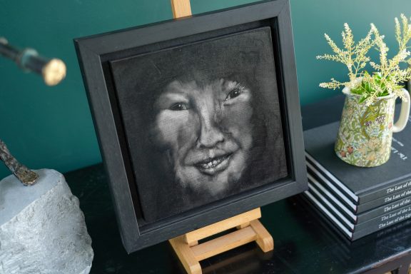 Heidi Wickham Original art oils on canvas Wickham Inuit Girl art painting original work Kilbaha Gallery Ireland Irish Interiors acrylics