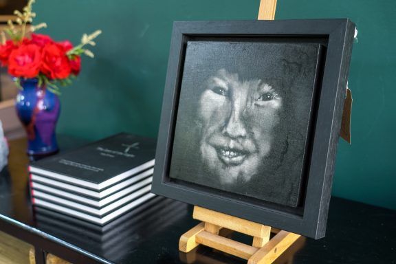 Heidi Wickham Original art oils on canvas Wickham Inuit Girl art painting original work Kilbaha Gallery Ireland Irish Interiors acrylics