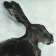 Heidi Wickham original acrylics Hare on White framed animal art Irish art Kilbaha Gallery Interiors Modern Homes Contemporary Spaces Irish art