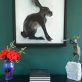 Heidi Wickham original acrylics Hare on White framed animal art Irish art Kilbaha Gallery Interiors Modern Homes Contemporary Spaces Irish art