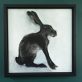 Heidi Wickham original acrylics Hare on White framed animal art Irish art Kilbaha Gallery Interiors Modern Homes Contemporary Spaces Irish art