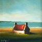 Sweet Home by Padraig McCaul original oil on canvas farmhouse cottage moody sky Irish artist Kilbaha Gallery contemporary