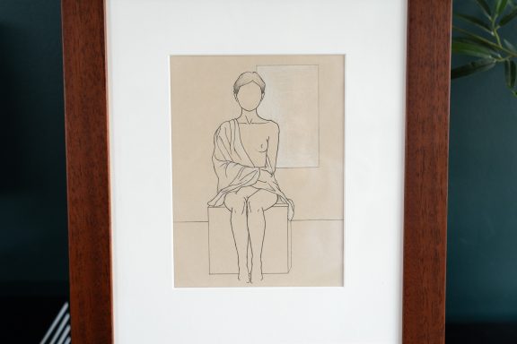 Adam Pomeroy Life Drawings female form studies original art original sketches drawings Irish art Kilbaha Gallery