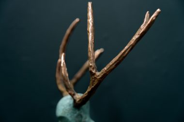Adam Pomeroy sculptor bronze statues bronze figure bronze stylised human form horned goddess resistance beautiful original Irish art patina beautiful pieces contemporary art Ireland Kilbaha Gallery gift