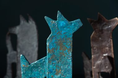 Seamus Connolly sculptor bronze statues bronze dogs stylised animals beautiful original Irish art patina beautiful pieces contemporary art Ireland Kilbaha Gallery gift