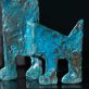 Seamus Connolly sculptor bronze statues bronze dogs stylised animals beautiful original Irish art patina beautiful pieces contemporary art Ireland Kilbaha Gallery gift