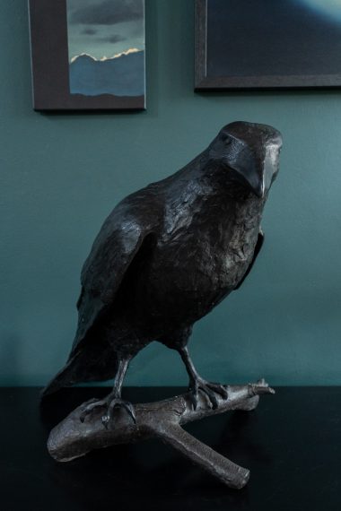 Adam Pomeroy Ireland bronze sculpture Irish art bronze raven contemporary Irish art lifesize