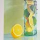 Diana Marshall Half on the Top still life fine art oil painting lemons killner jar kitchen dining room beautiful glass art painting striking work Irish interiors stunning kilbaha galllery