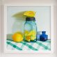 Diana Marshall Half on the Top still life fine art oil painting lemons killner jar kitchen dining room beautiful glass art painting striking work Irish interiors stunning kilbaha galllery