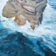 Dun Briste Downpatrick Head Co Mayo sea stack Ireland's Wild Atlantic Way painting oil on canvas original art seascape stunning striking contemporary work home interiors Ireland large scale Kilbaha Gallery