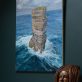 Dun Briste Downpatrick Head Co Mayo sea stack Ireland's Wild Atlantic Way painting oil on canvas original art seascape stunning striking contemporary work home interiors Ireland large scale Kilbaha Gallery