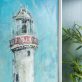 Loop Head Lighthouse Danny Vincent Smith Ireland Irish art acrylics framed original painting Great Lighthouses of Ireland WAW tourism Ireland visit clare Irish art and Interiors