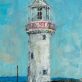 Loop Head Lighthouse Danny Vincent Smith Ireland Irish art acrylics framed original painting Great Lighthouses of Ireland WAW tourism Ireland visit clare Irish art and Interiors