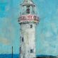 Loop Head Lighthouse Danny Vincent Smith Ireland Irish art acrylics framed original painting Great Lighthouses of Ireland WAW tourism Ireland visit clare Irish art and Interiors