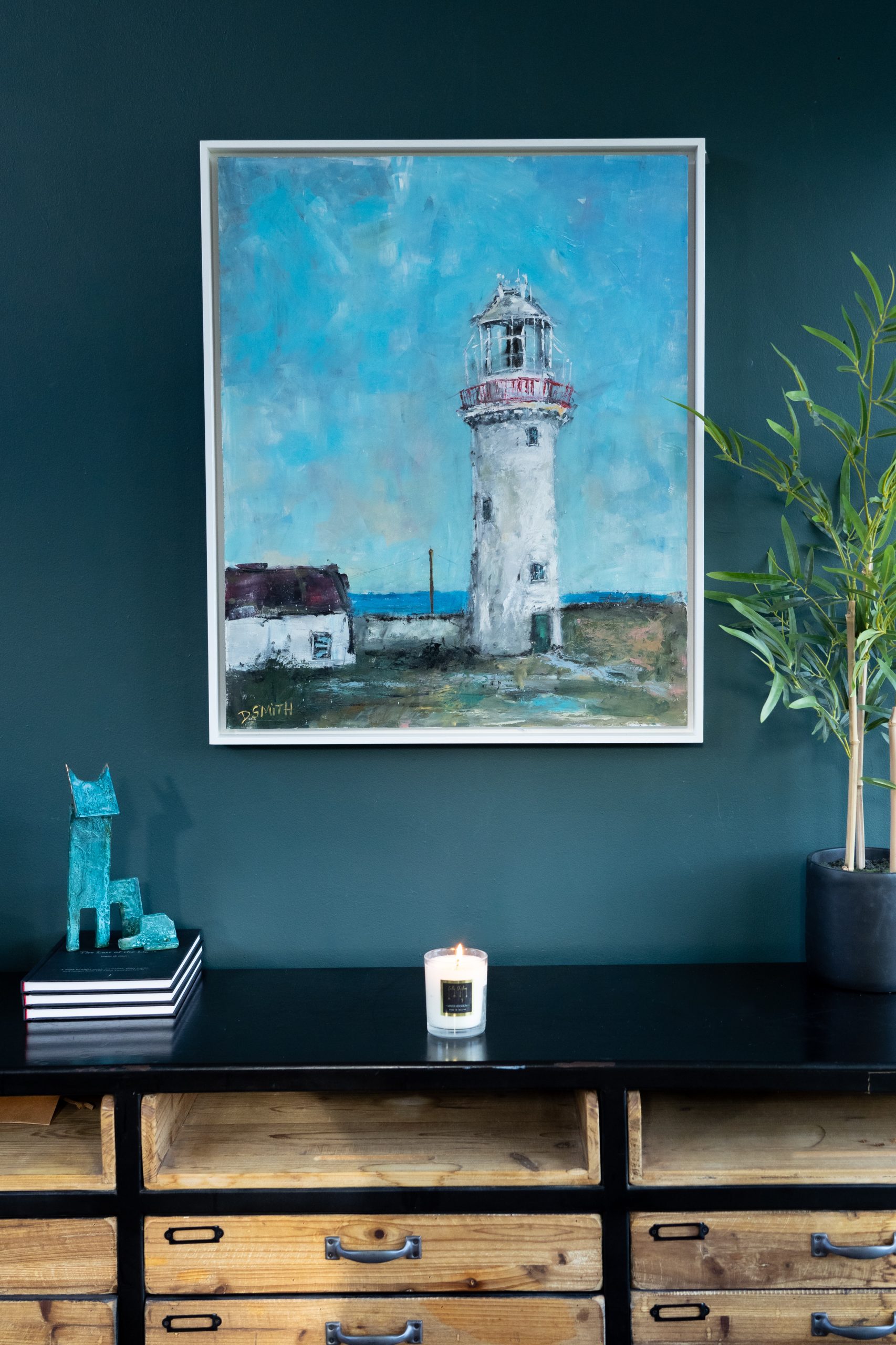 Loop Head Lighthouse Danny Vincent Smith Ireland Irish art acrylics framed original painting Great Lighthouses of Ireland WAW tourism Ireland visit clare Irish art and Interiors