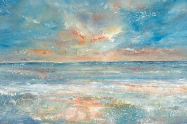 Doughmore Strand by Claire McMahon WAW Ireland seascape original oil painting Irish contemporary art oil on canvas gift interiors Irish art