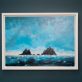 Danny Vincent Smith Skelligs Kerry Visit Kerry Ireland WAW acrylics original Irish art seascape teal blue Ireland beautiful art