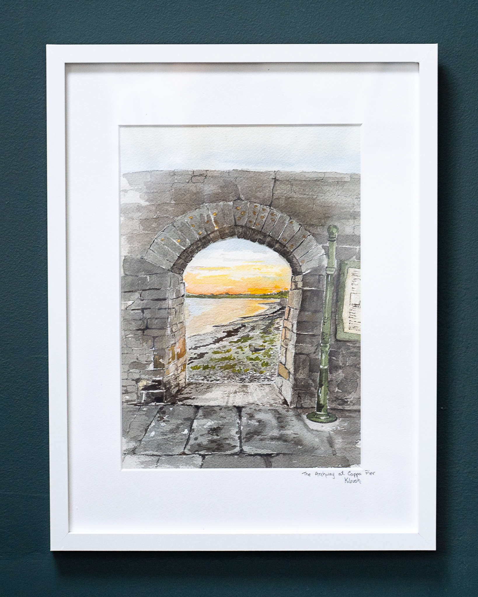 Watercolour Archway at Cappa Pier Kilrush Artist D West Clare Kilrush Co Clare Visit Clare Ireland Painting Kilbaha Gallery