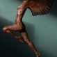 Adam Pomeroy transcendence bronze sculpture contemporary piece large art striking bronze Irish art Kilbaha Gallery Mythology Ireland wings wingspan empowering drama movement poise