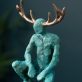 Adam Pomeory bronze figures crouching goddess and crouching god Irish art original Irish art bronze foundry Ireland Kilbaha Gallery