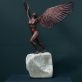 Adam Pomeroy winged goddess bronze sculpture bronze statue contemporary sculptor Ireland Interiors Kilbaha Gallery Mythology Ireland wings wingspan empowering drama movement poise