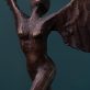 Adam Pomeroy winged goddess bronze sculpture bronze statue contemporary sculptor Ireland Interiors Kilbaha Gallery Mythology Ireland wings wingspan empowering drama movement poise