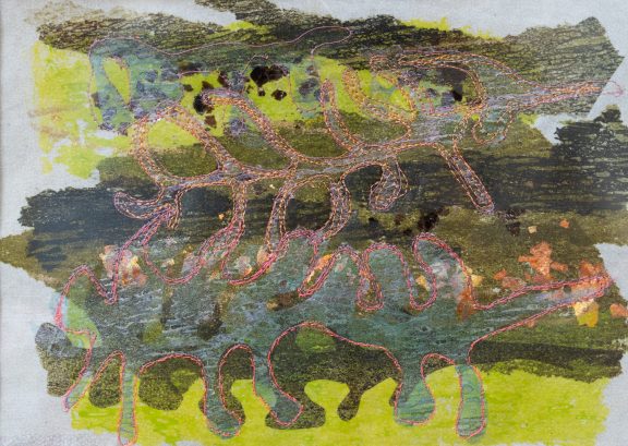 Kim Thittichai mixed media textile art Ireland original art seaweed art and interiors kilbaha gallery