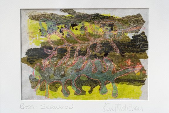 Kim Thittichai mixed media textile art Ireland original art seaweed art and interiors kilbaha gallery