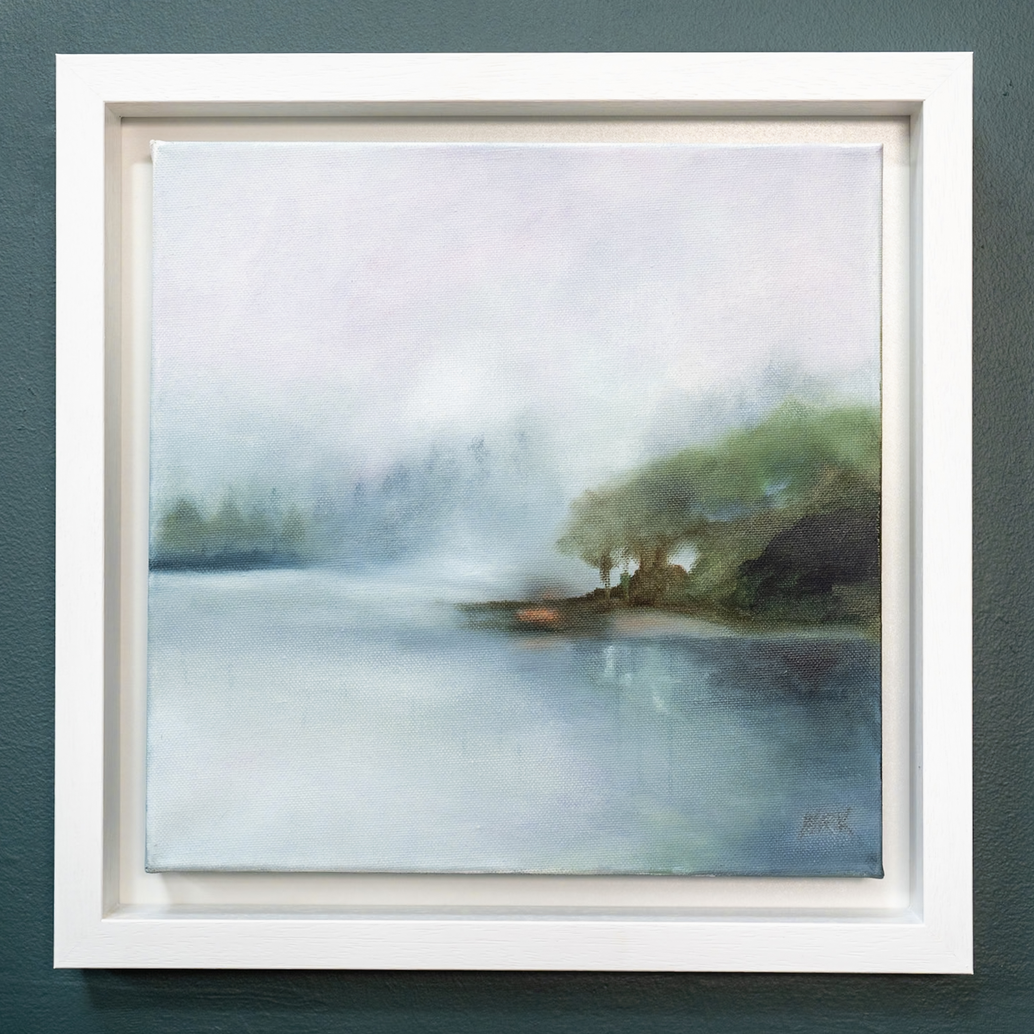 Tranquil waters Mary Rose Keane ethereal atmospheric oil painting original irish art irish interiors waterscape river art painting gift Irish art and interiors