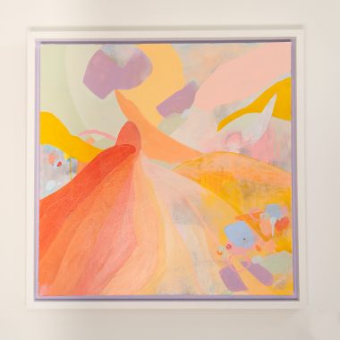Explorious Mary Rose Keane beautiful abstract colourful large painting full of energy gentle pastel colour palette expresionism Original Irish Art acrylics handling of colour interior spaces