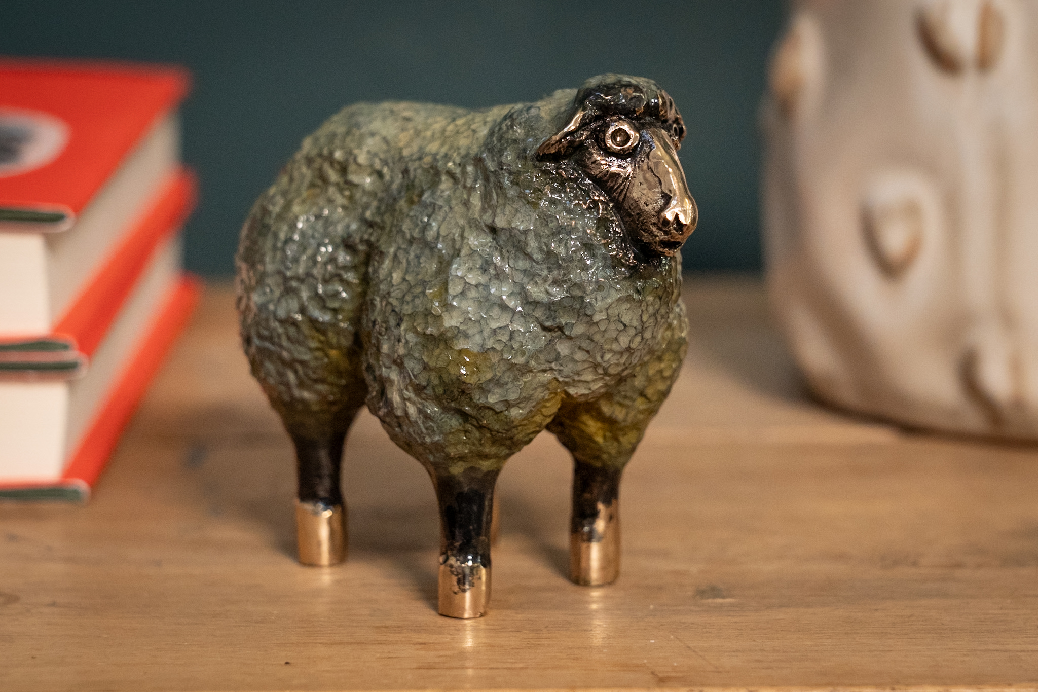 Arturas Bronze sheep sculpture Irish art original art small bronze statue beautiful things Ireland WAW farm animals animal art original work gift Irish Interiors