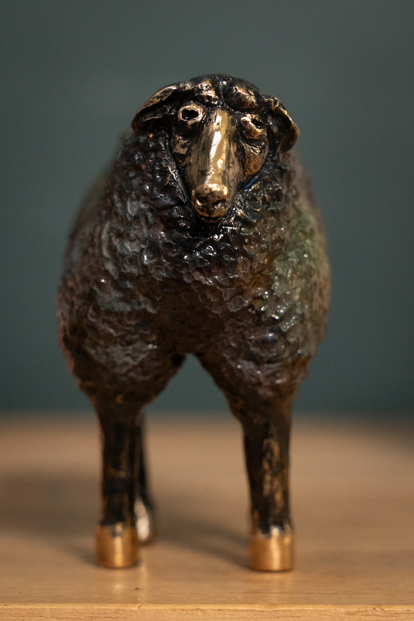 Arturas Bronze sheep sculpture Irish art original art small bronze statue beautiful things Ireland WAW farm animals animal art original work gift Irish Interiors