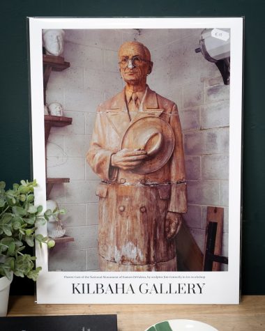 Gallery Poster De Valera Eamon de Valera Plaster Cast piece of history behind the scenes foundry family business artists studio workshop Jim Connolly Ireland Irish Art Poster Exhibition Kilbaha Gallery