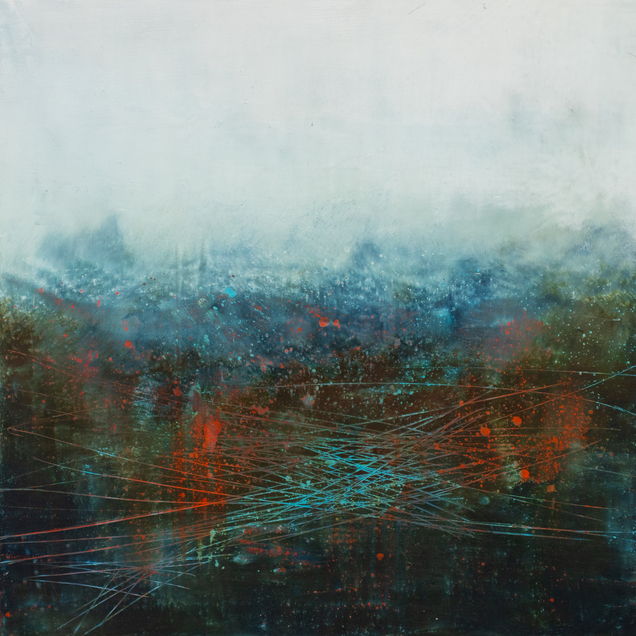 Gillian Murphy Kilbaha Gallery oil and cold wax extraordinary work striking art rustic colours beautiful ethereal atmospheric painting framed Irish Interiors Ireland